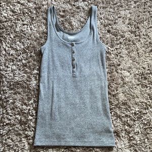 grey old navy slim fit tank top w buttons NWOT